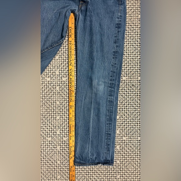 Levi's 501 Straight Leg Dark Was Blue Jeans - Picture 5 of 8